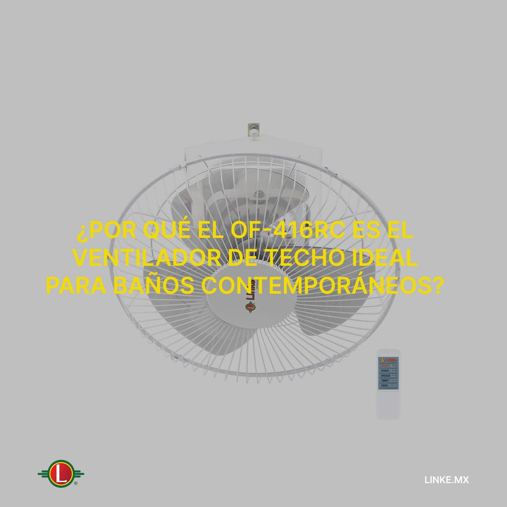 ¿Por qué el OF-416RC es el ventilador de techo ideal para baños contemporáneos?