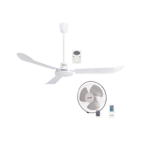 Combo Ventilador de techo Mod. C-5601 y Ventilador de Pared WF-416RC