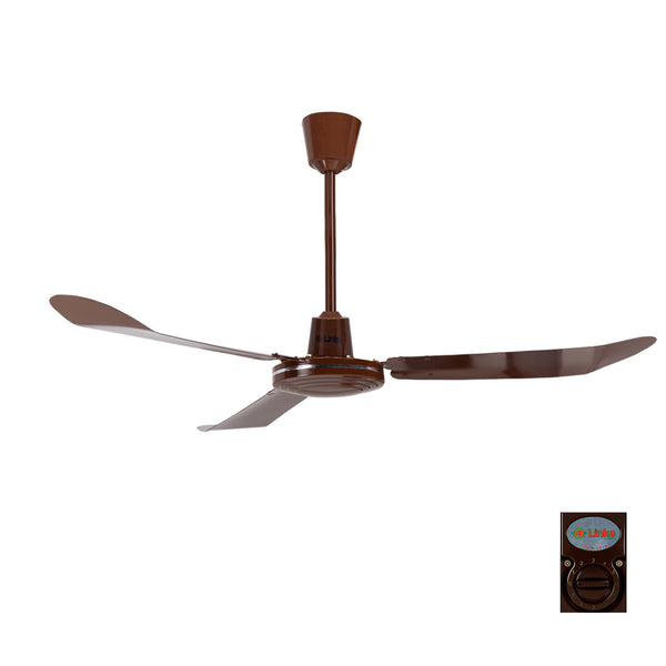 Ventilador de techo para interiores y exteriores 56" marca LINKE modelo C-5601AL color Chocolate Aspas de Aluminio